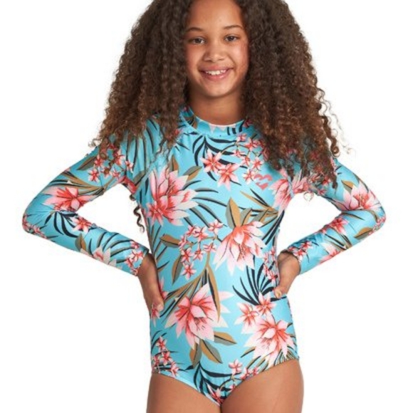 Billabong Girls Core Mock Neck Swimsuit - Picture 10 of 10